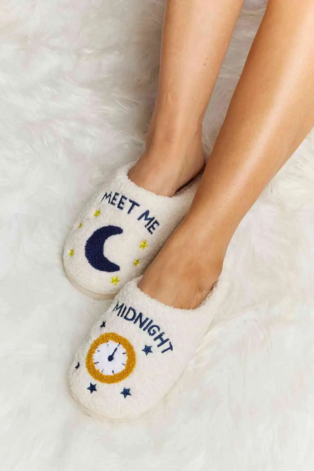 Hazel Blues® |  Melody Printed Plush Slide Slippers