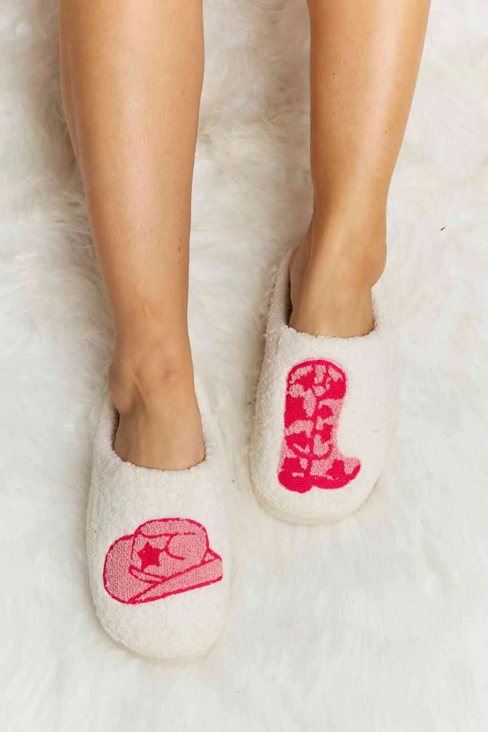 Hazel Blues® |  Melody Printed Plush Slide Slippers