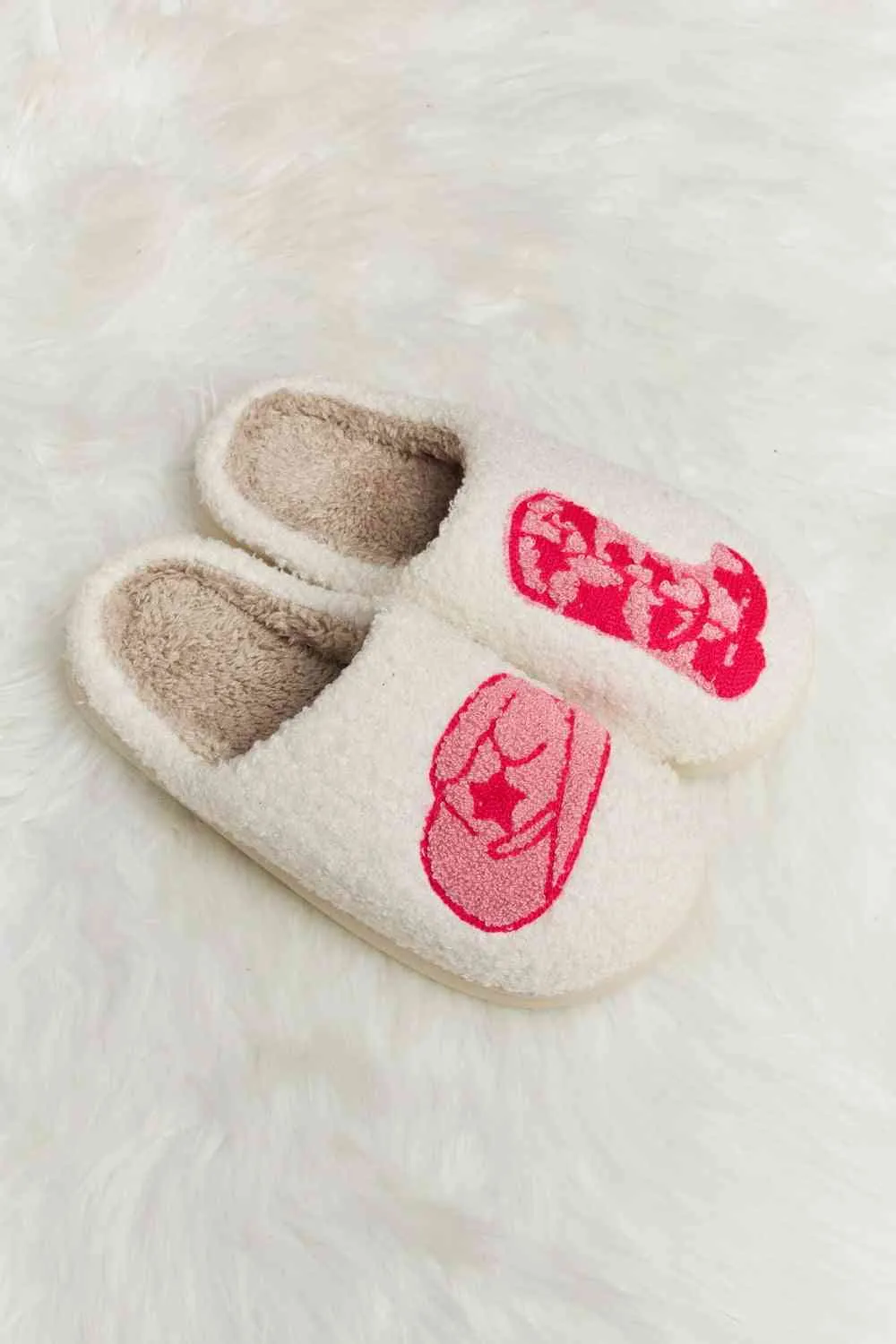Hazel Blues® |  Melody Printed Plush Slide Slippers