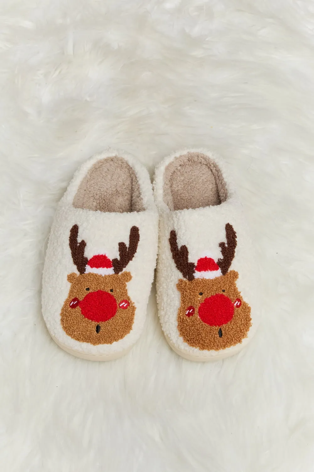 Hazel Blues® |  Melody Rudolph Print Plush Slide Slippers