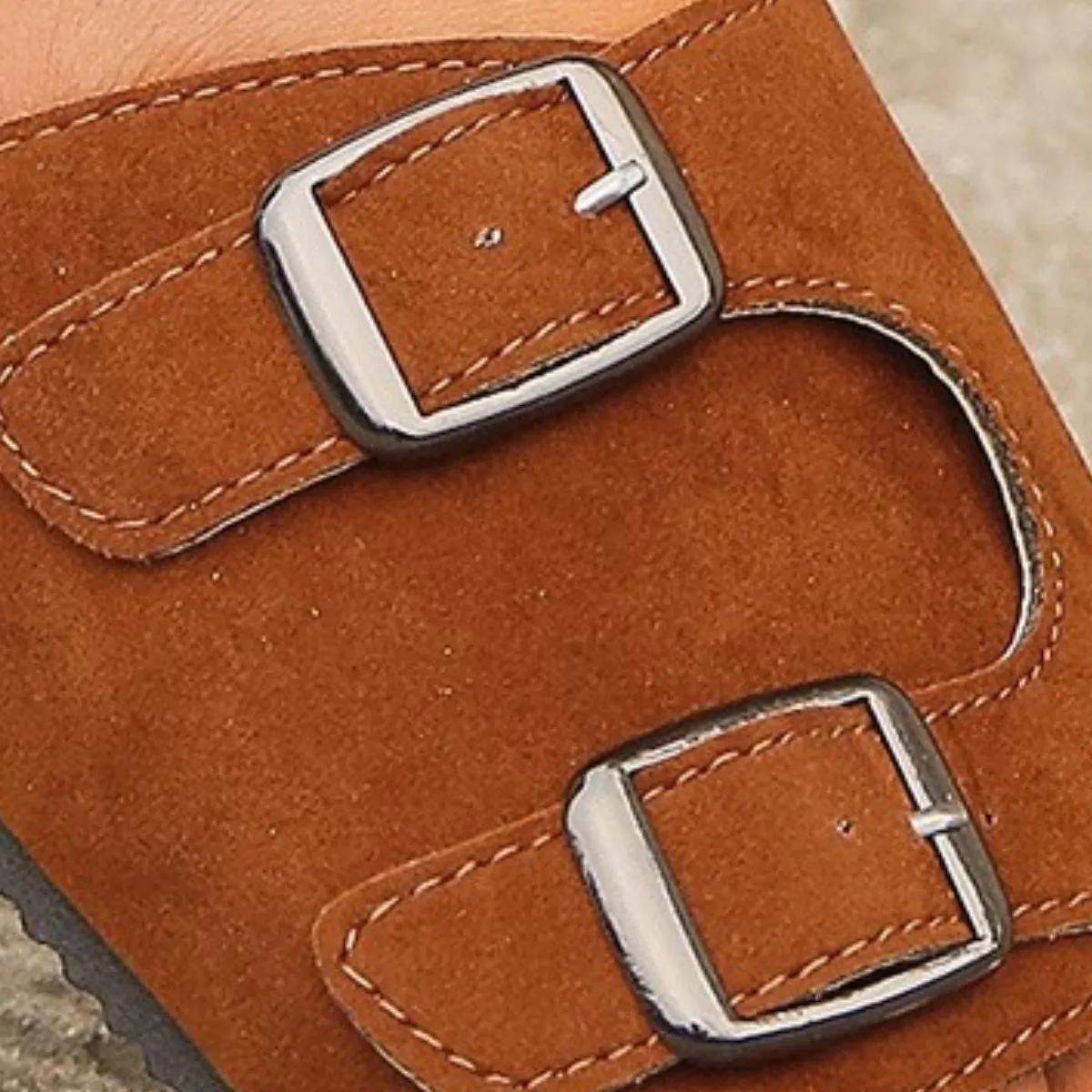 Hazel Blues® |  Metal Buckle Open Toe Sandals