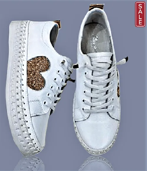 Heart Sneakers- gold