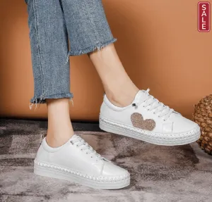 Heart Sneakers- gold
