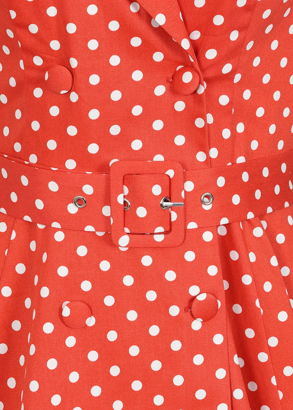 Hearts & Roses Hannah Polkadot 50's Swing Dress Red