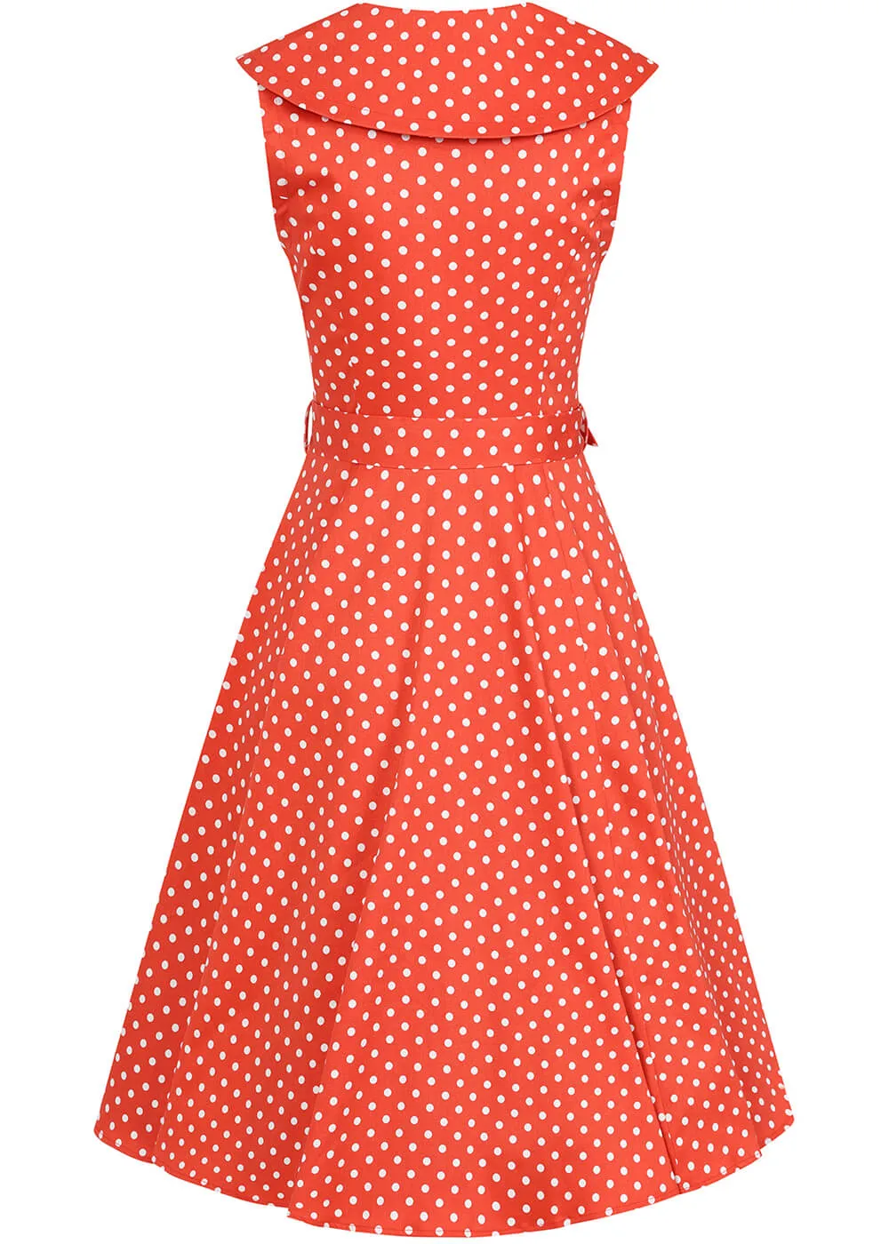Hearts & Roses Hannah Polkadot 50's Swing Dress Red