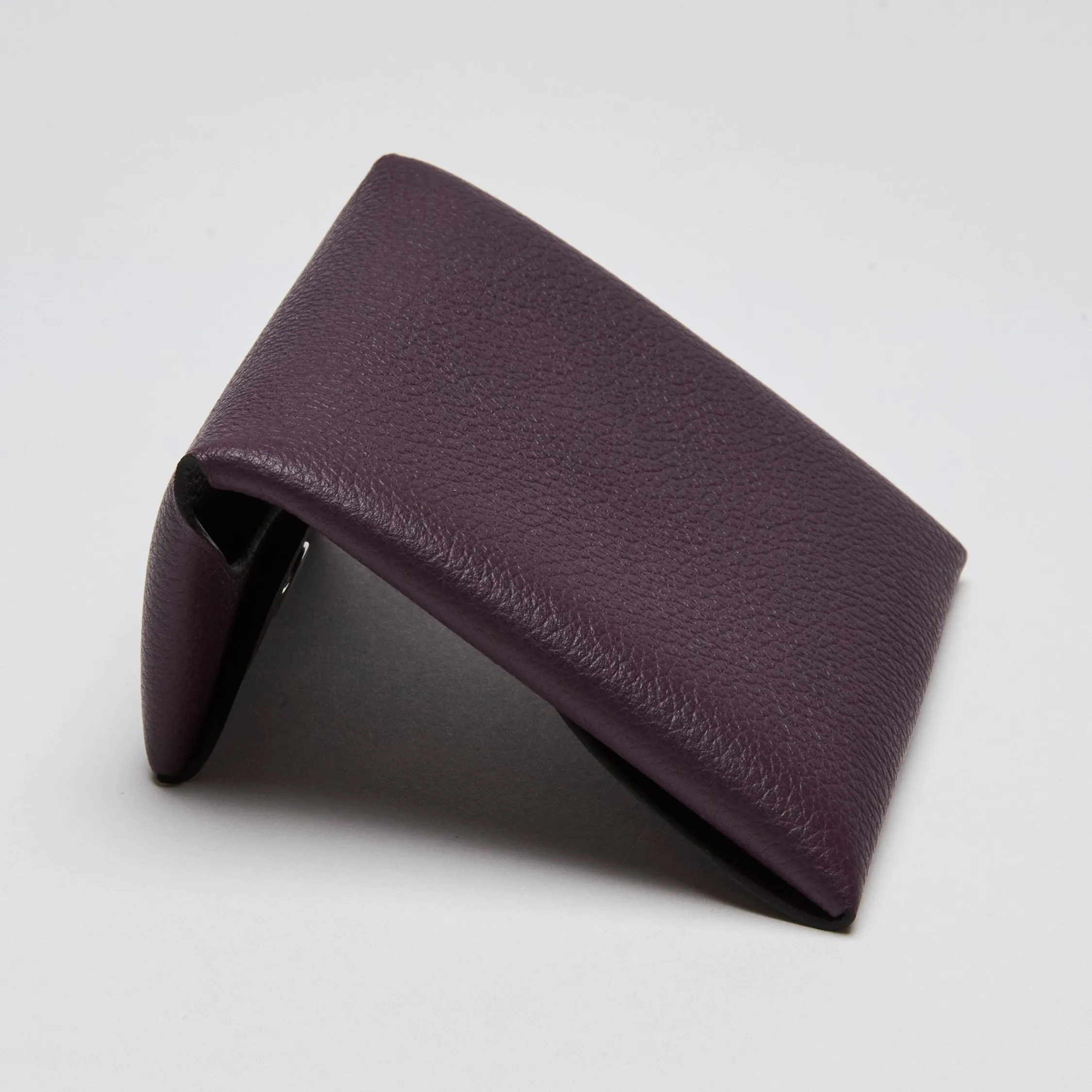 Hermes Calvi Purple Leather Coin Purse