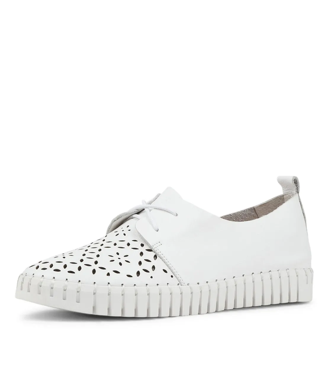 Hexter White Leather Sneakers