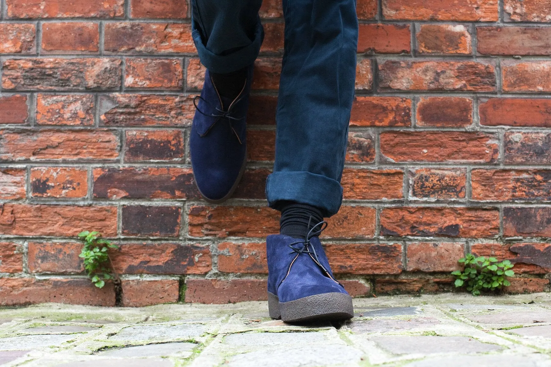 Hi Top Navy Suede