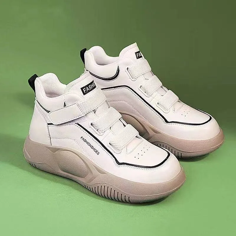 High Top White Sport Shoes Casual Ankle Boots
