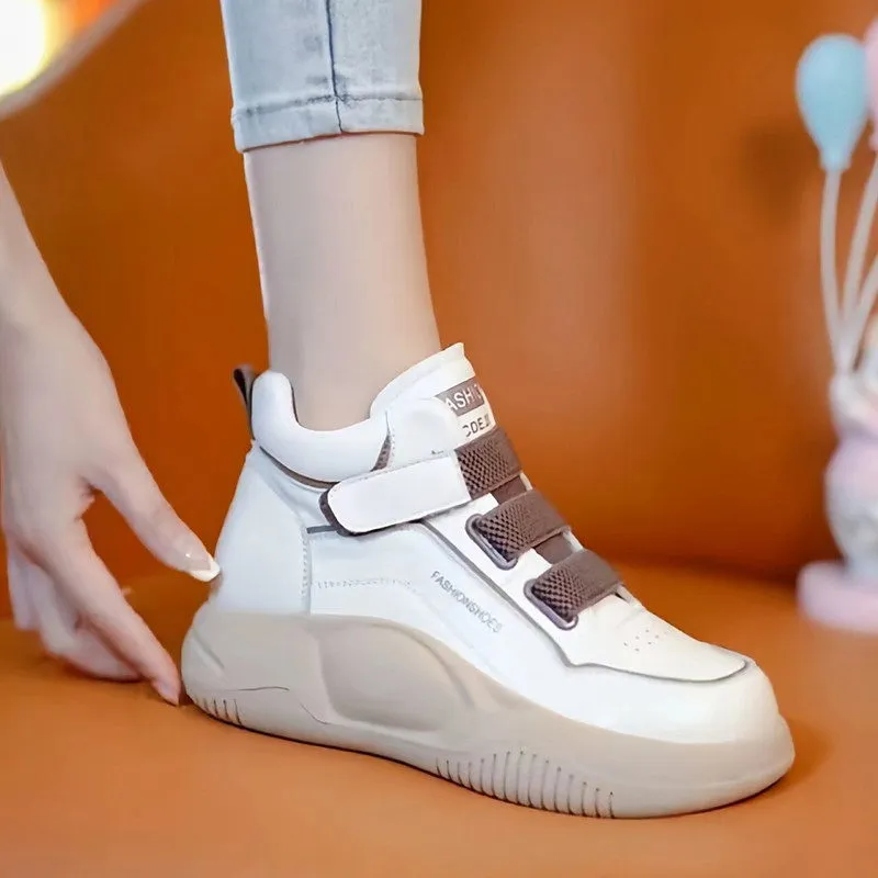 High Top White Sport Shoes Casual Ankle Boots
