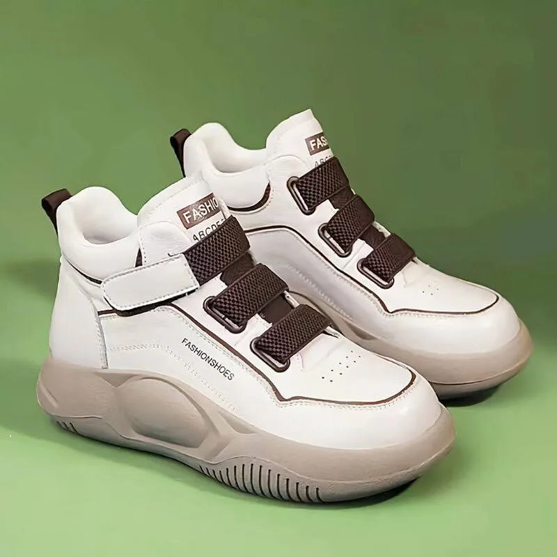 High Top White Sport Shoes Casual Ankle Boots