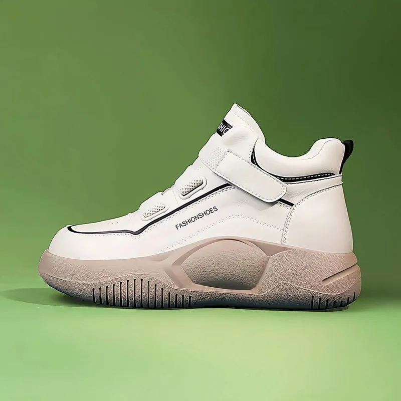 High Top White Sport Shoes Casual Ankle Boots