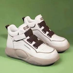 High Top White Sport Shoes Casual Ankle Boots