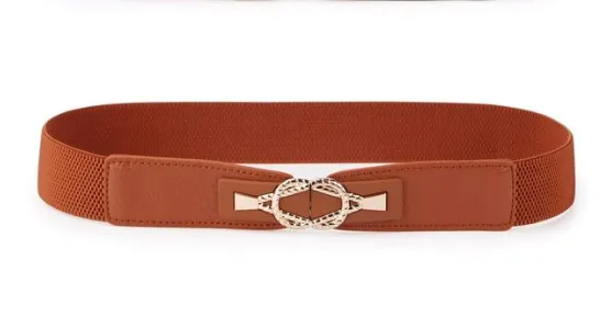 High Waist Elastic Stretchy Belt - JASGOOD 2018 New Design Mid Cinch Retro Dress Waist Belt For Women.