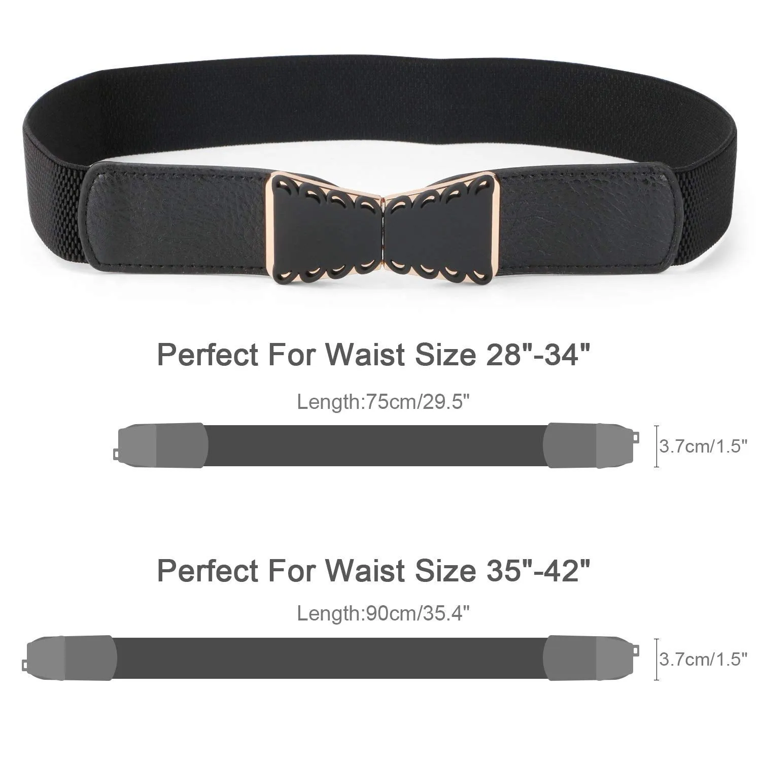High Waist Elastic Stretchy Belt - JASGOOD 2018 New Design Mid Cinch Retro Dress Waist Belt For Women.