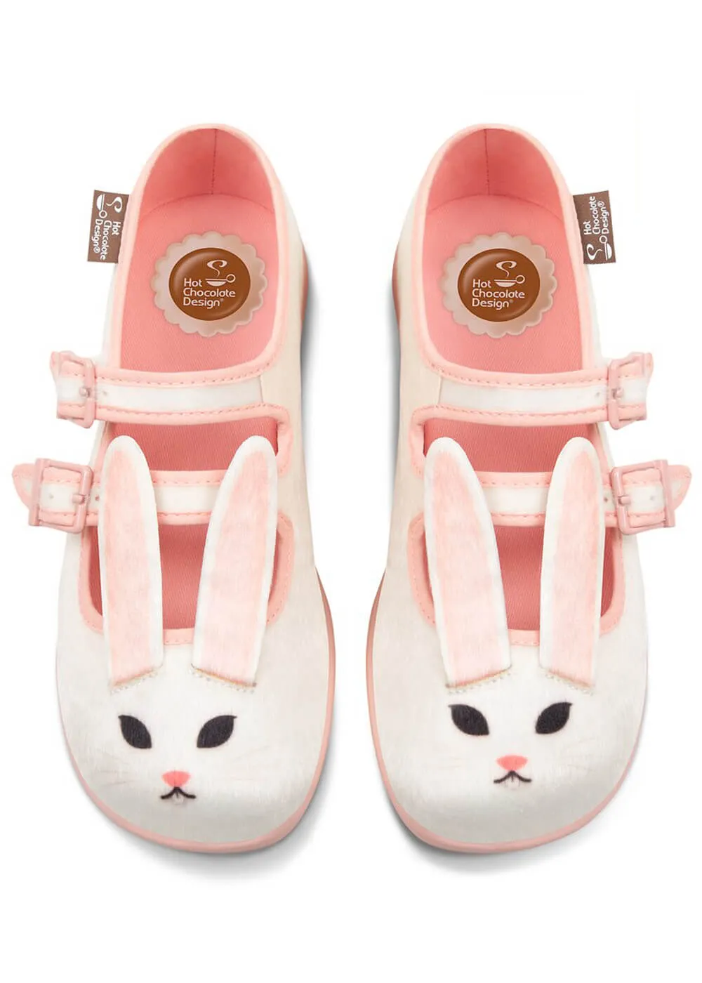 Hot Chocolate Design Rabbit Mary Janes Ballet Flats
