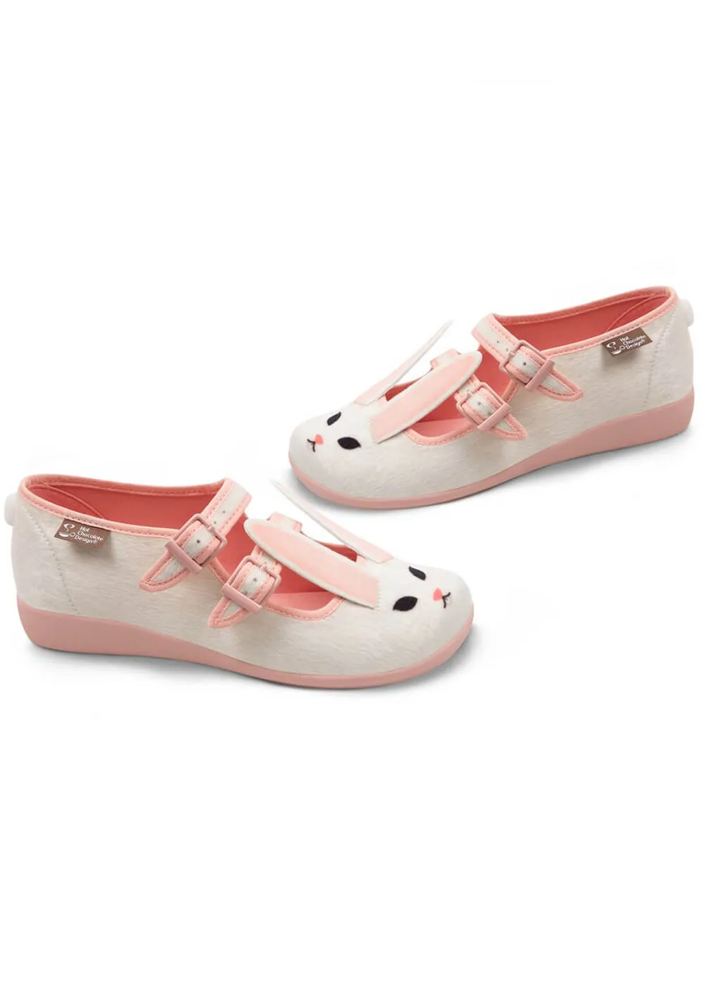 Hot Chocolate Design Rabbit Mary Janes Ballet Flats
