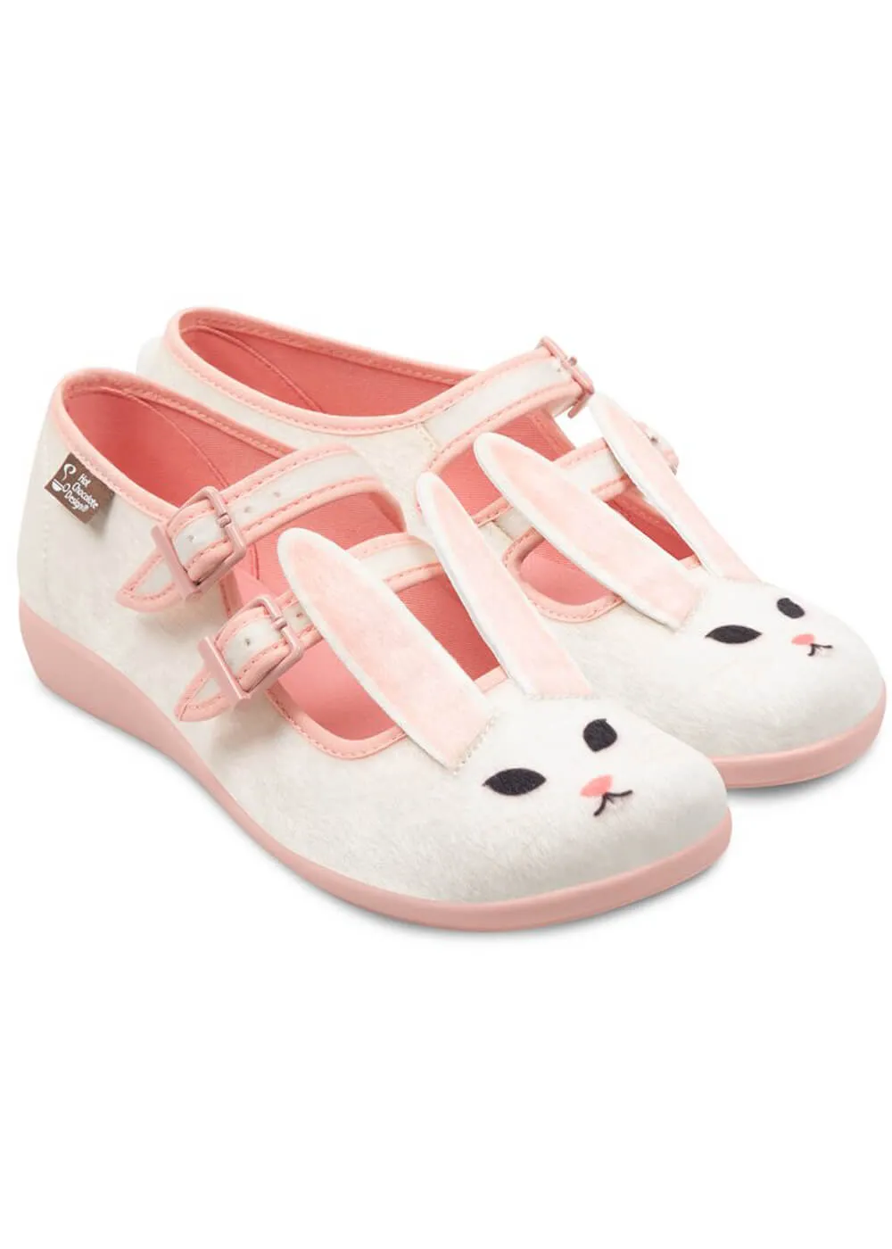 Hot Chocolate Design Rabbit Mary Janes Ballet Flats