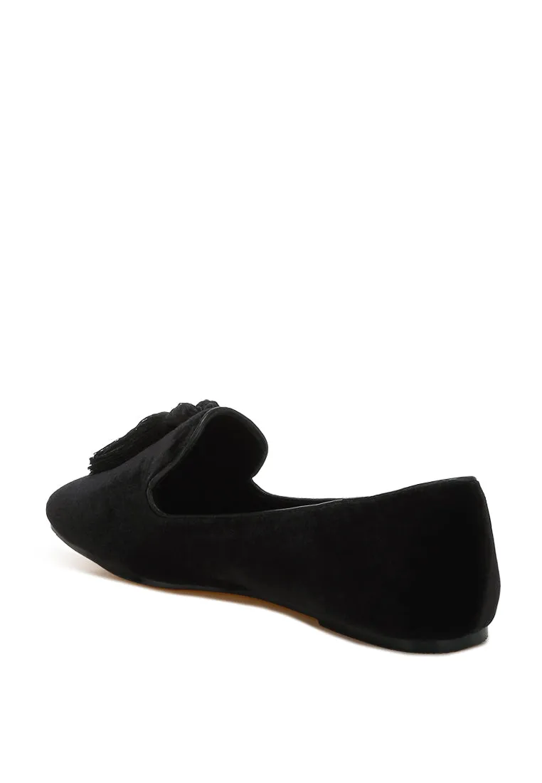 Iconic Tassel Detail Velvet Loafers By RUW