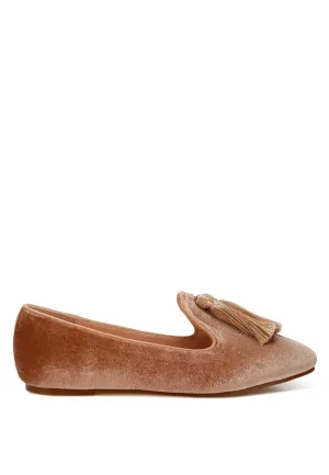 Iconic Tassel Detail Velvet Loafers By RUW