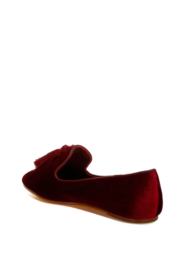 Iconic Tassel Detail Velvet Loafers By RUW