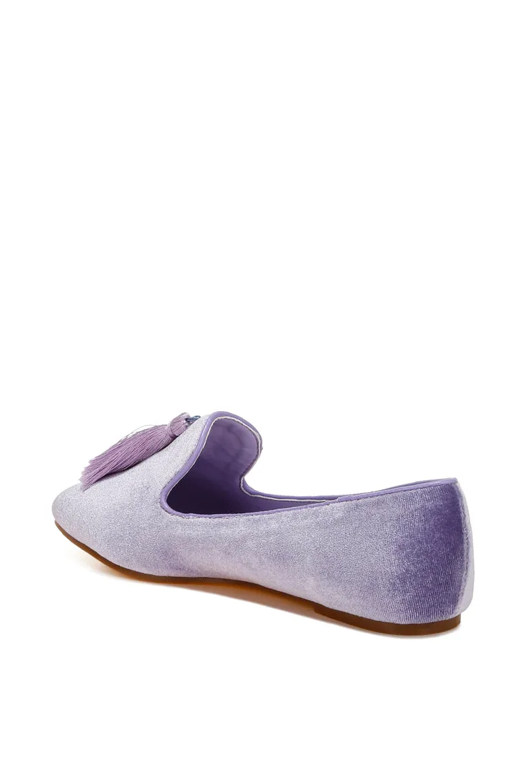 Iconic Tassel Detail Velvet Loafers By RUW