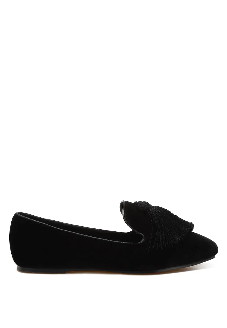 Iconic Tassel Detail Velvet Loafers By RUW