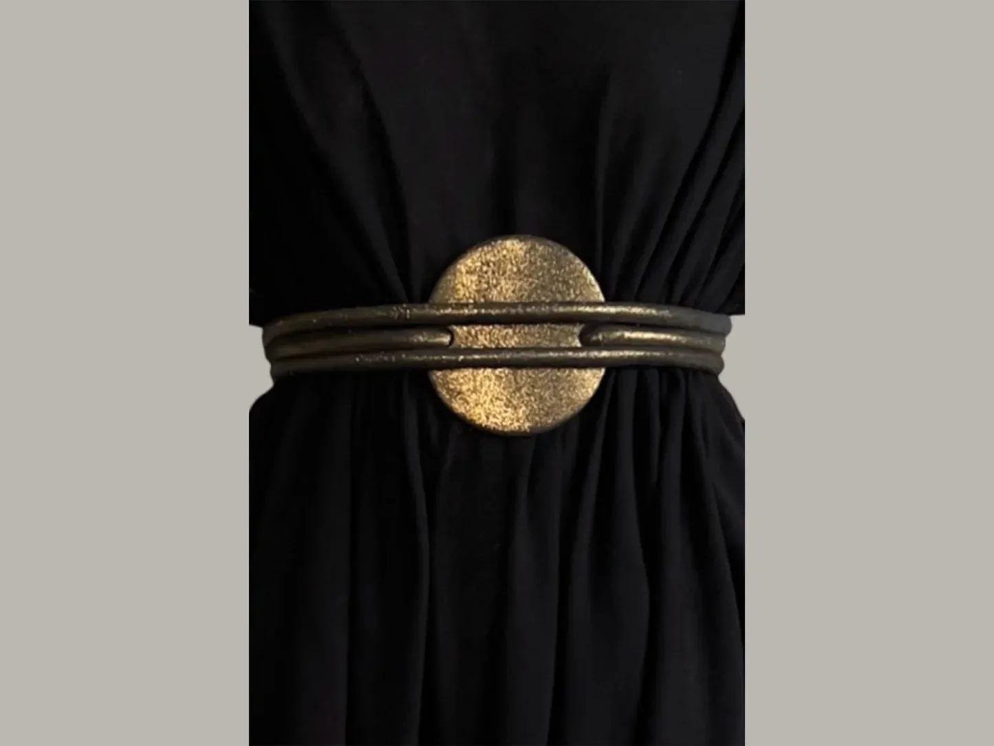 Infinite Full Moon Belt in Mocha Silver Moondust Nubuck