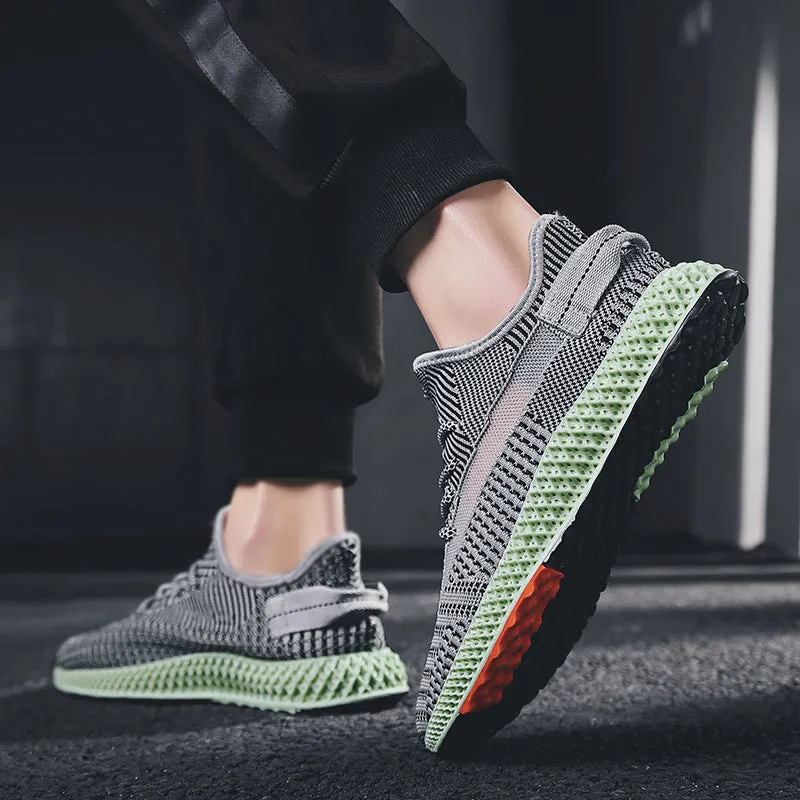 INS hip hop Spring Summer Fashion Fly Weave Sneakers Lighted Breathable Men Casual Shoes Jogging Tenis Masculino Sneaker