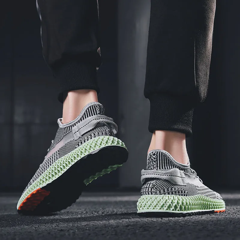 INS hip hop Spring Summer Fashion Fly Weave Sneakers Lighted Breathable Men Casual Shoes Jogging Tenis Masculino Sneaker