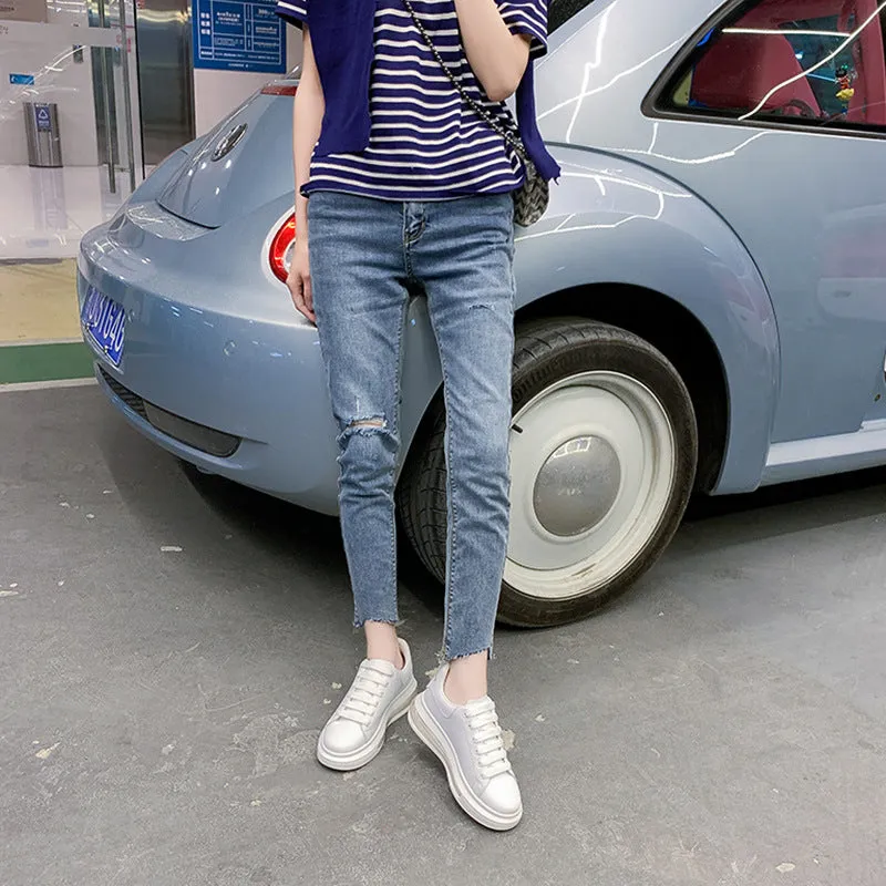 INSTOCK-Breathable McQueen white sneakers for women
