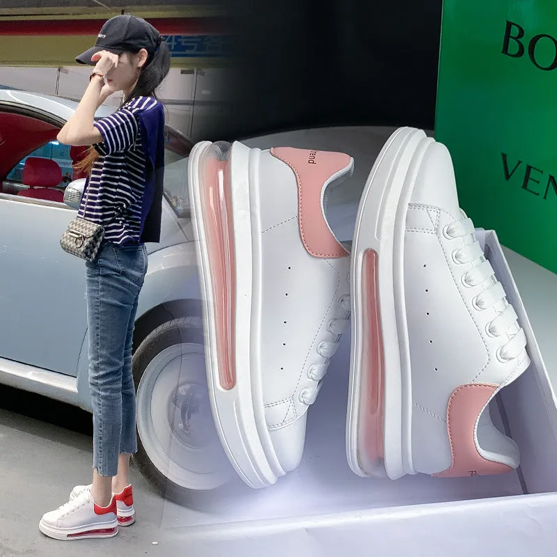 INSTOCK-Breathable McQueen white sneakers for women