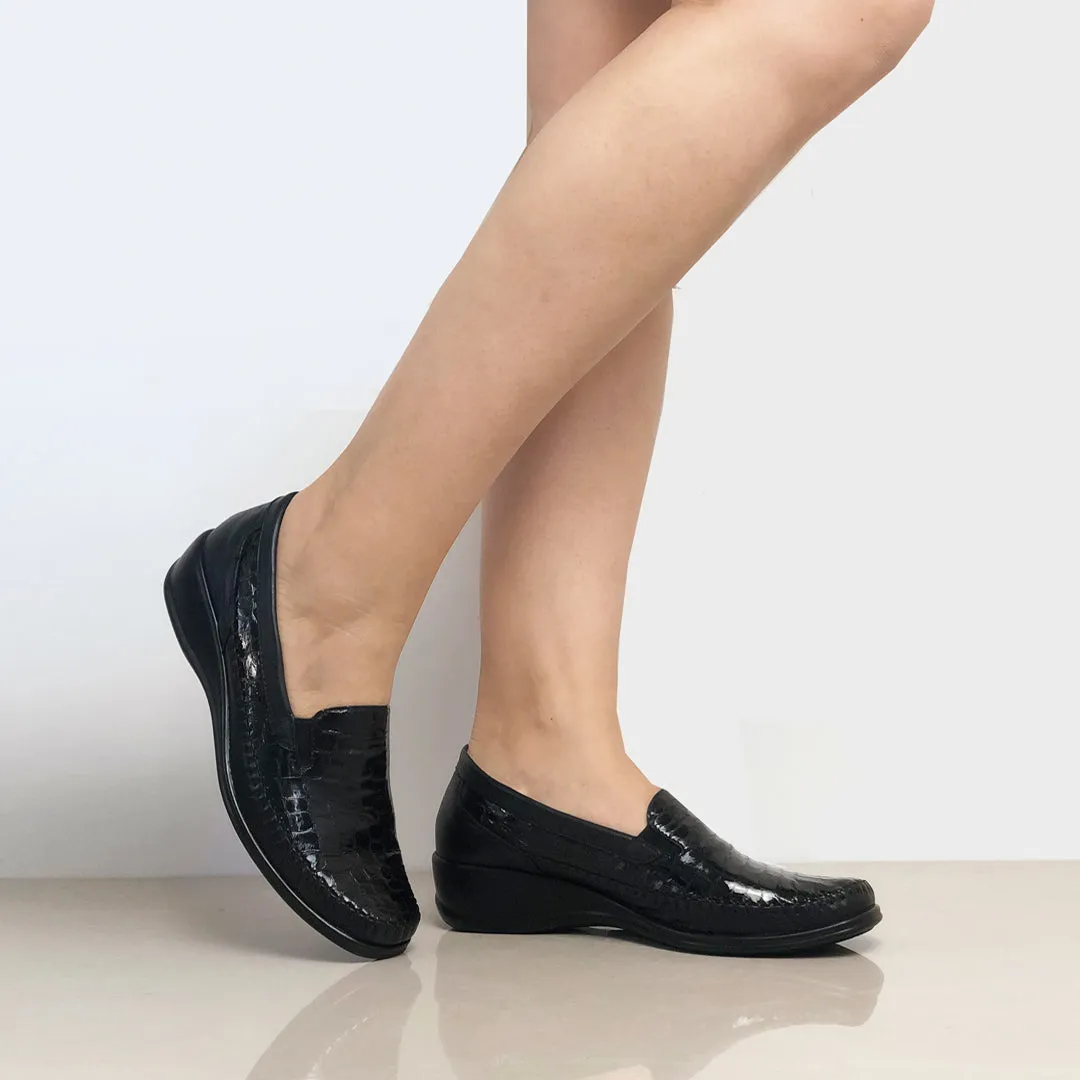 IRENE - BLACK CROC PATENT