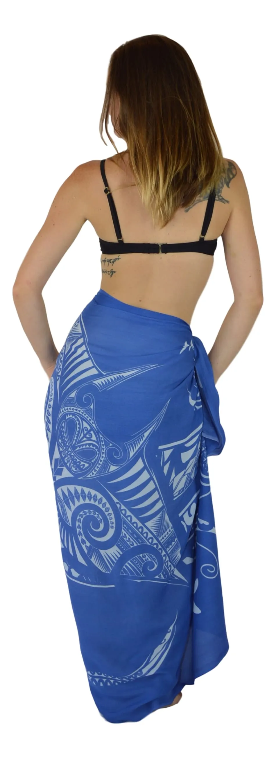 Island Style - Manta Tiare Sarong - Full - Blue / White