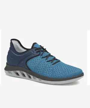 Johnston & Murphy Activate Knit U-Throat Sneakers - Blue Knit/Navy Lycra