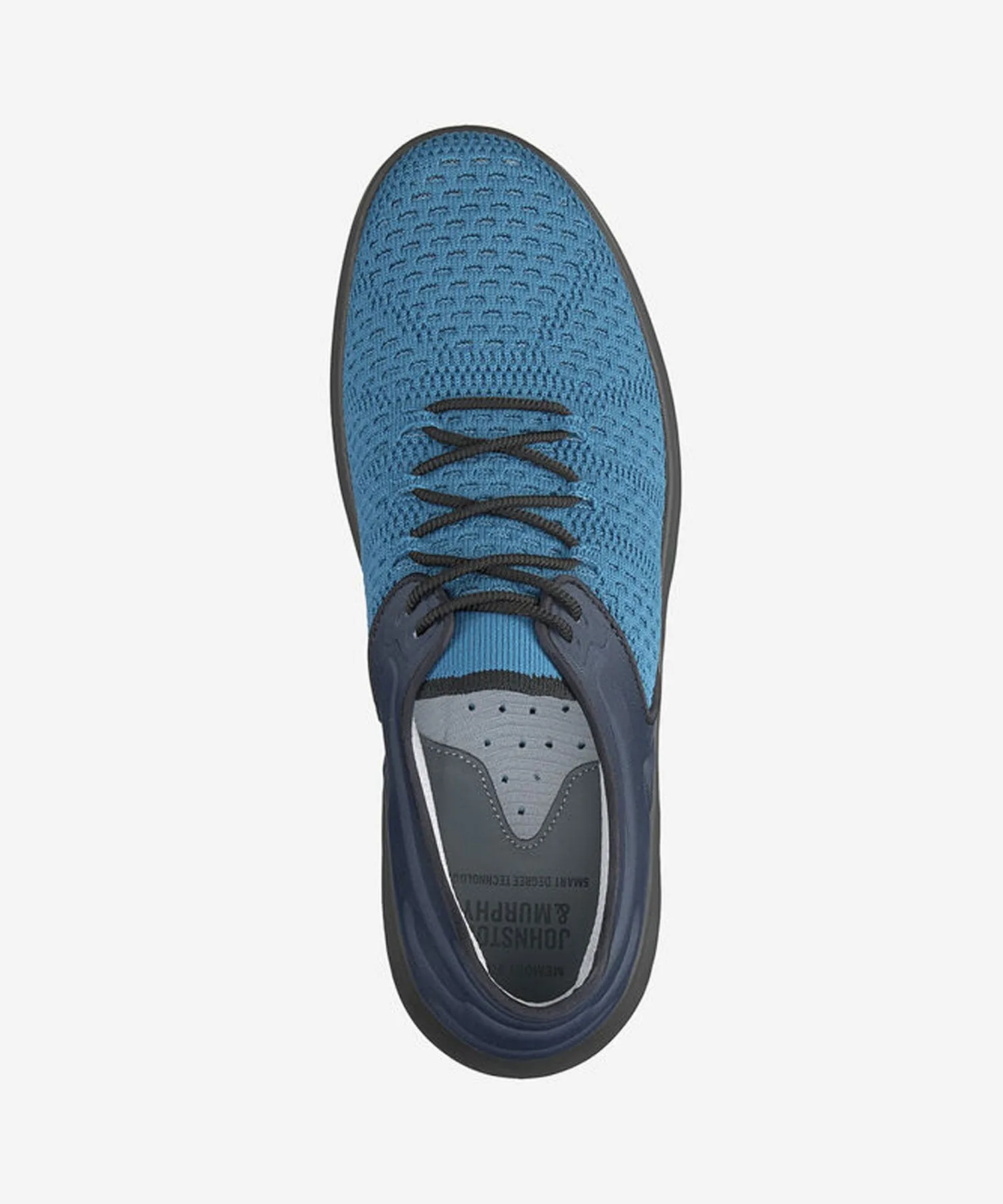 Johnston & Murphy Activate Knit U-Throat Sneakers - Blue Knit/Navy Lycra