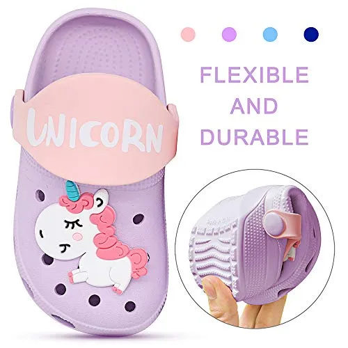 Kids Classic Cute Cartoon Lightweight Sandals (Purple Clogs)