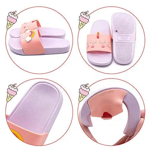 Kids Classic Cute Cartoon Lightweight Sandals (Rainbow Purple)