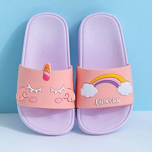 Kids Classic Cute Cartoon Lightweight Sandals (Rainbow Purple)