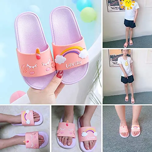 Kids Classic Cute Cartoon Lightweight Sandals (Rainbow Purple)