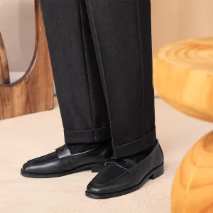 La Roche Contrast Suede Penny Loafers