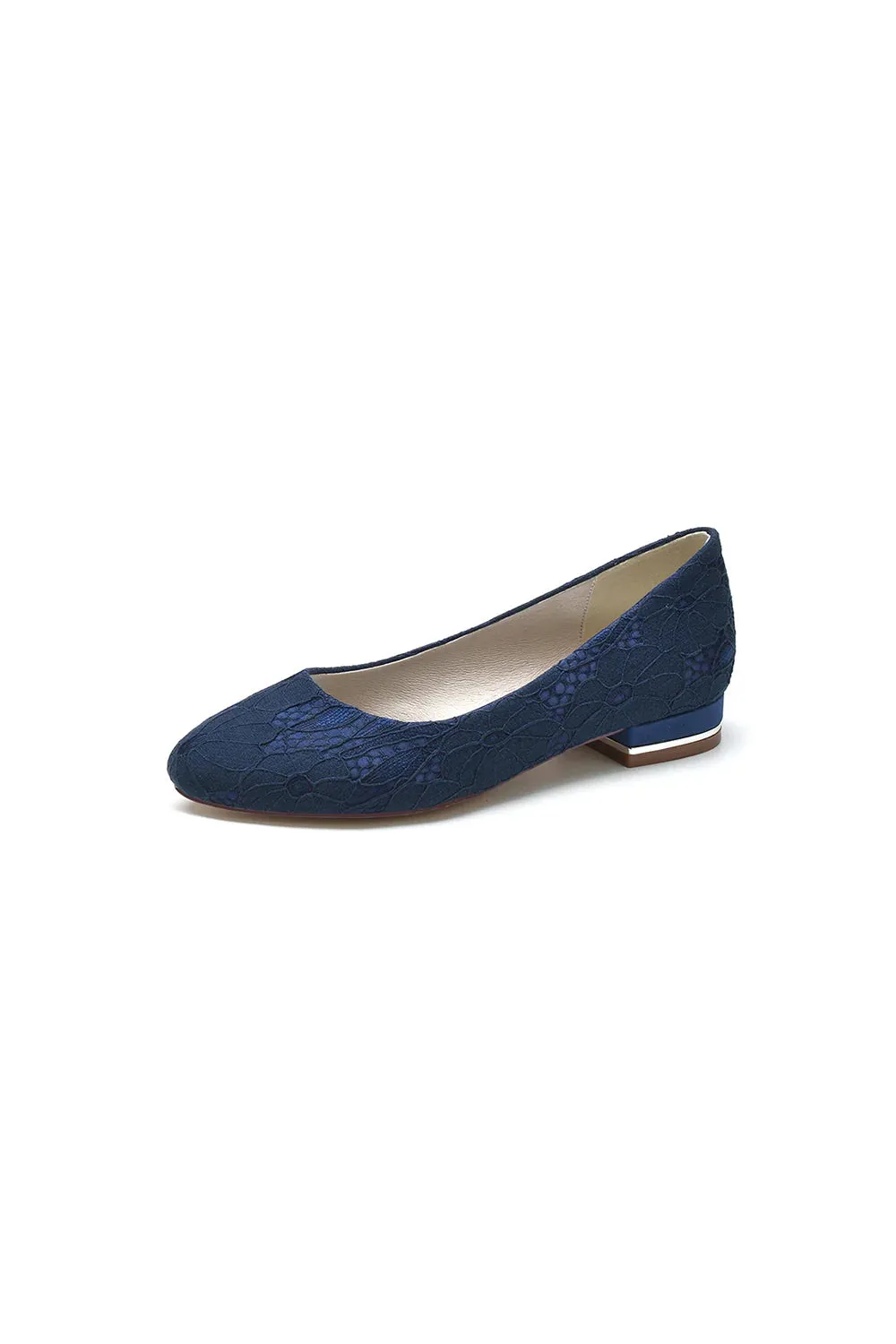 Lace Round Toe Flats