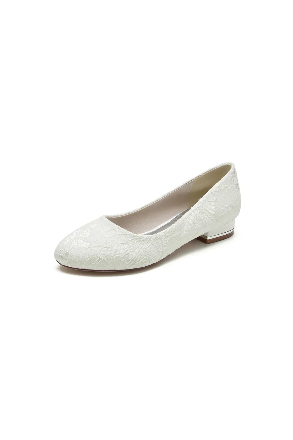 Lace Round Toe Flats