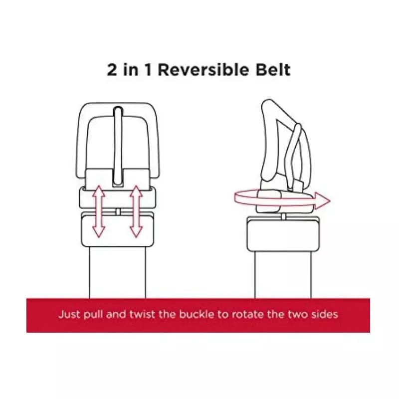 Leather Reversible Belt: Elegant Two-in-One Accessory for Women