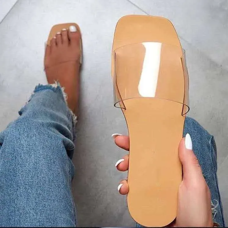 Leather Solid Peep Toe Flats
