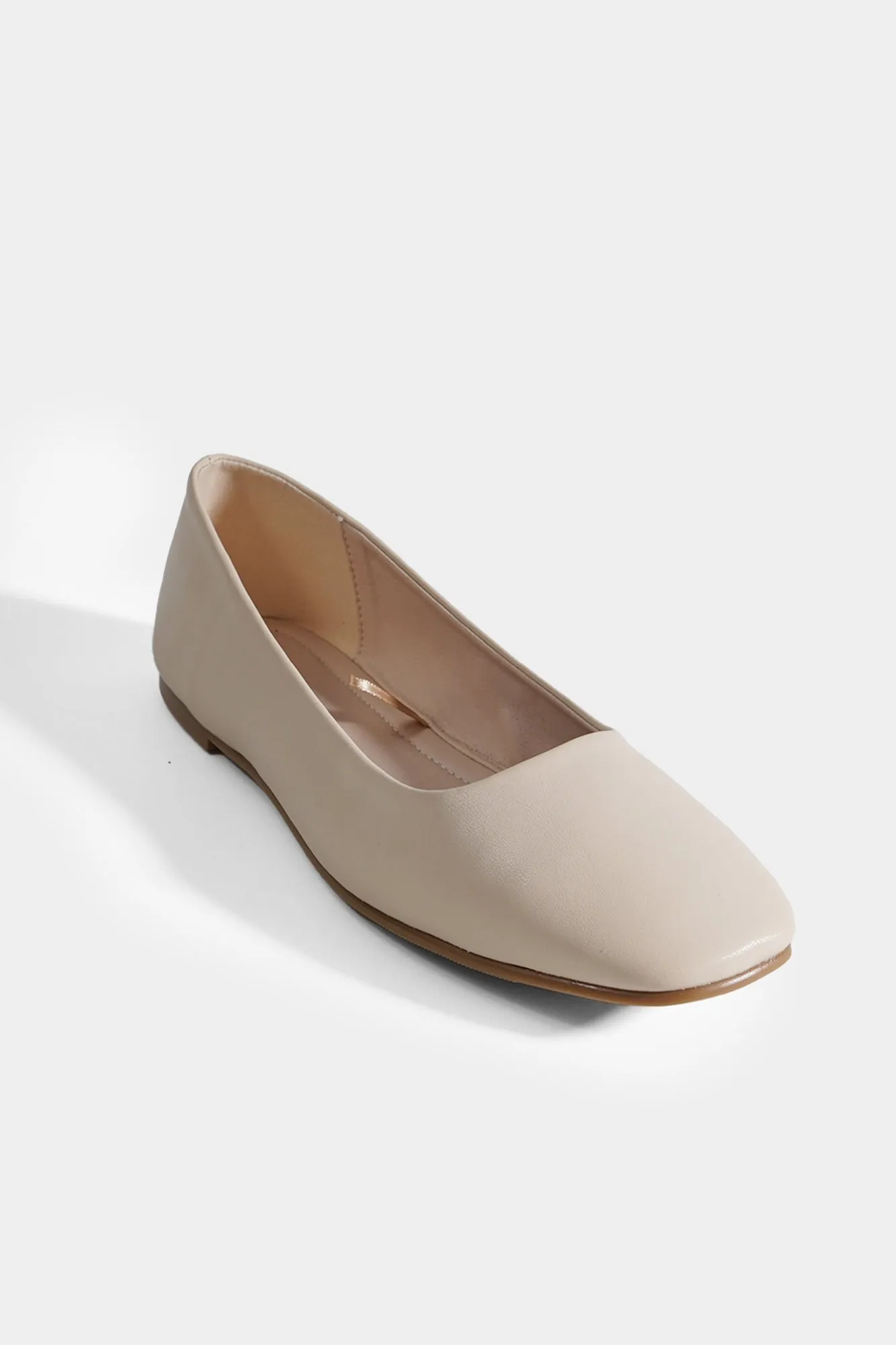 Leather Square Toe Flats