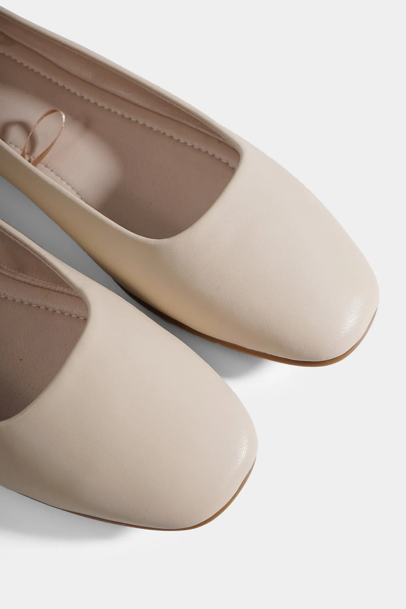 Leather Square Toe Flats