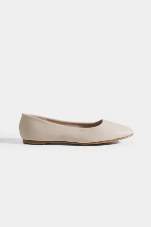 Leather Square Toe Flats