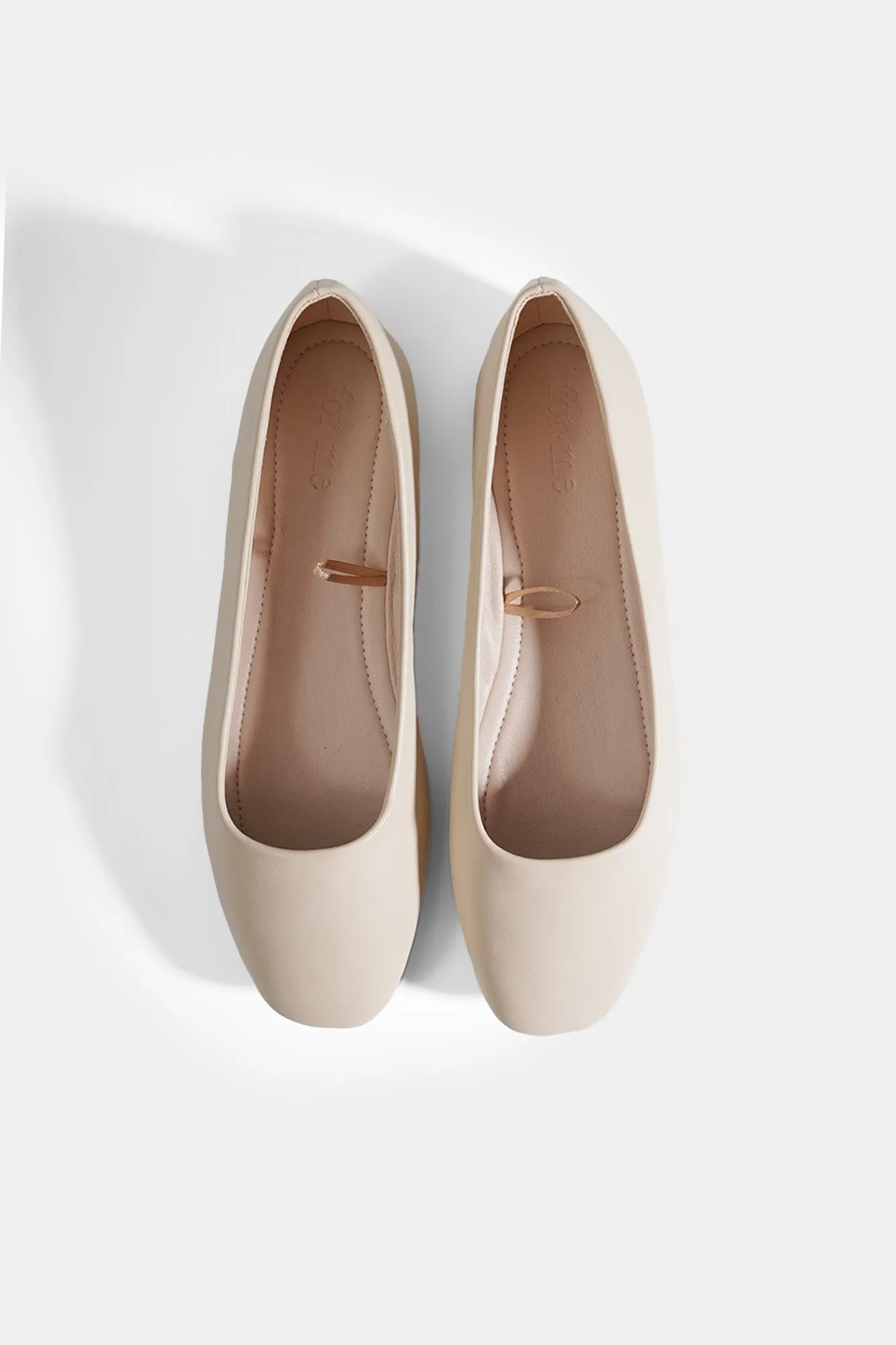 Leather Square Toe Flats