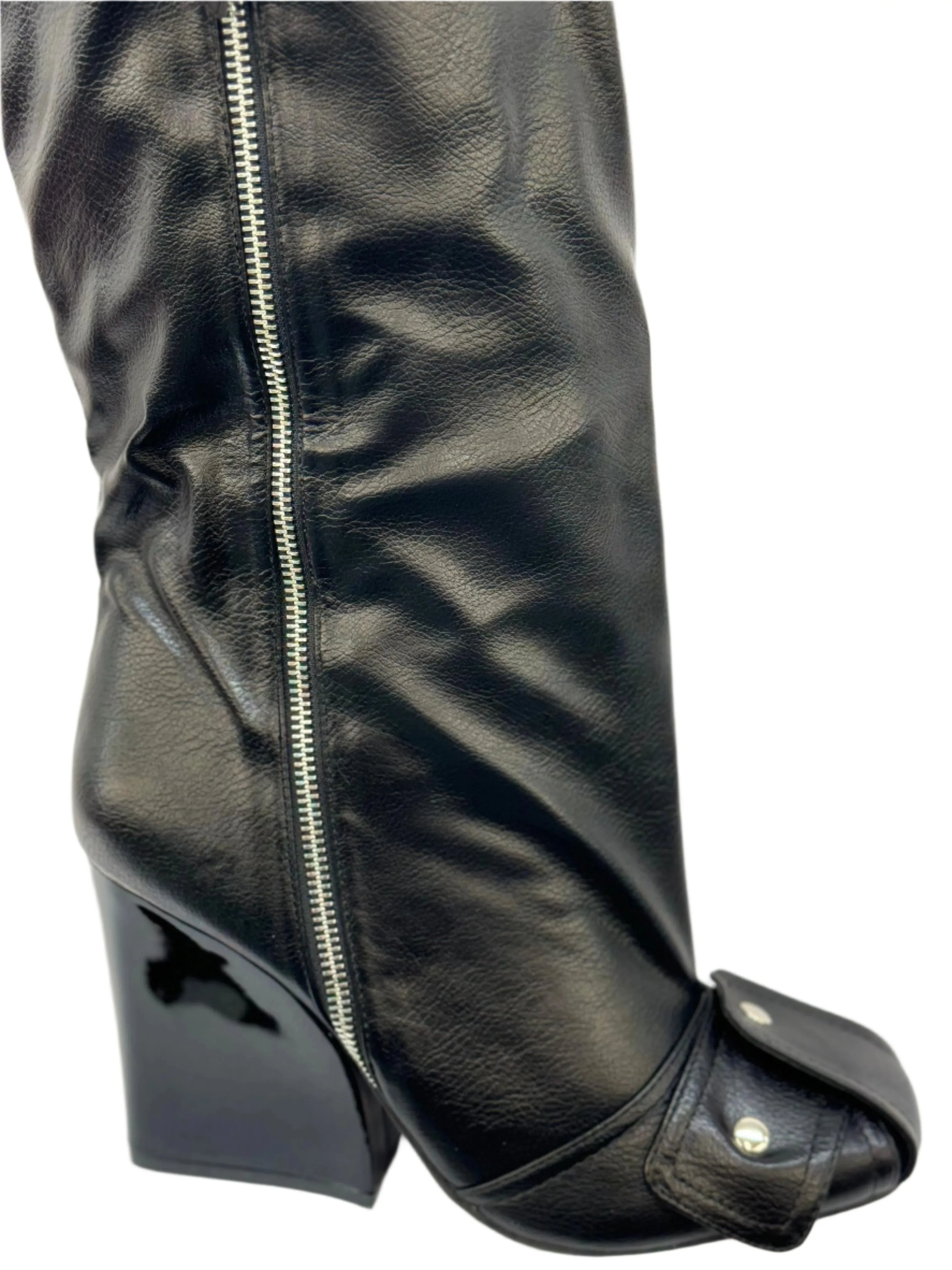 Lemonade SENNA Women Wedge Boots Knee High Fashion Pull On Boots
